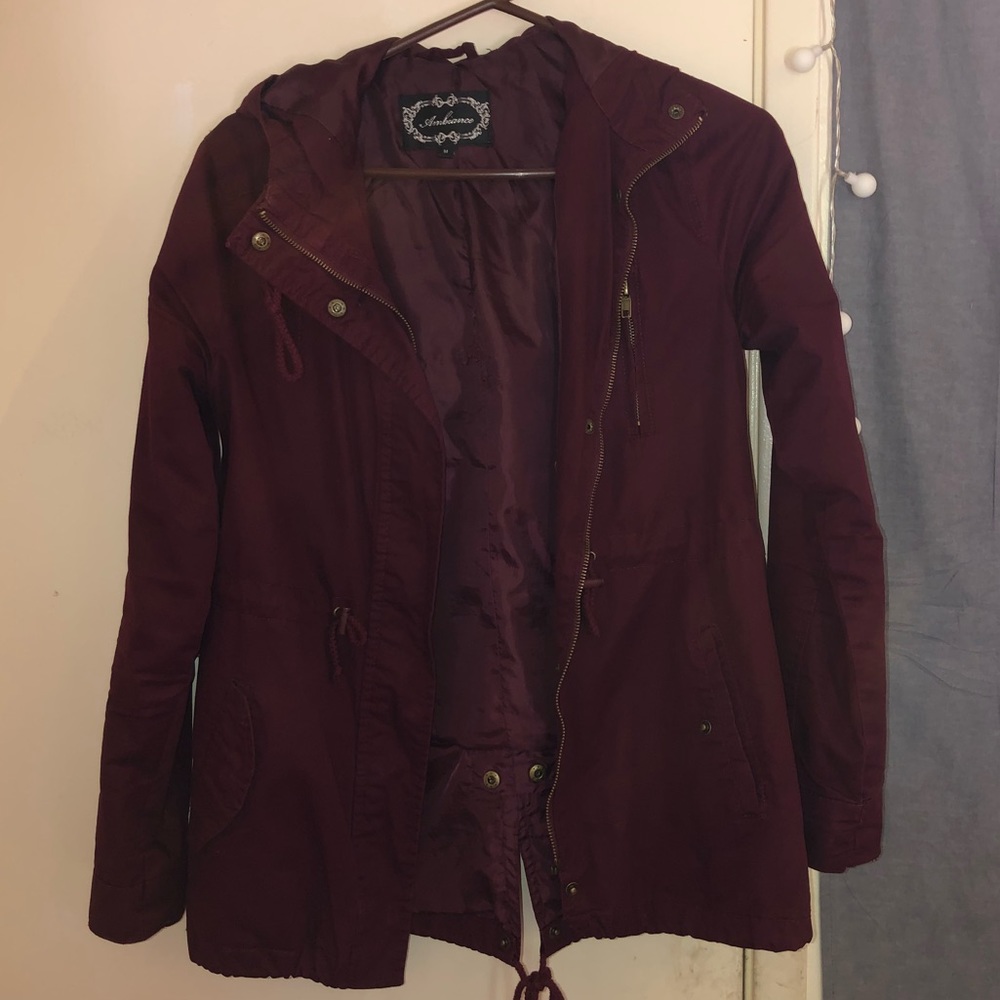 Dark Burgundy Utility Jacket